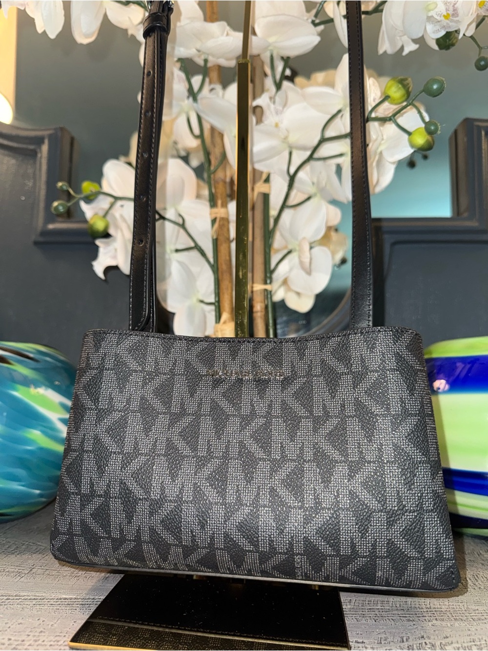 MWT Michael Kors Black MK Logo Crossbody or  Shoulder Bag Org $298